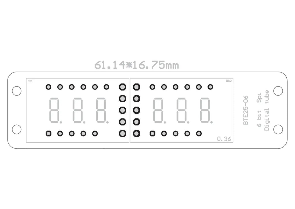 MAX7219 0.36 Inch 6 Bits Digital LED Display 7 Segment Module 6 Color Available for Arduino STM32 STC AVR ESP32 Unwelded