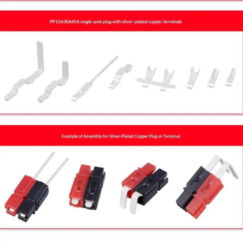 30A Power Pole Red Black Connectors High Conductivity PP Power Connector Terminals For Battery Automotive DIY Projects