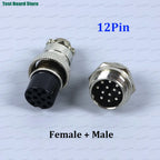 1/2/5Set GX20 Aviation Connector 2 3 4 5 6 7 8 9 10 12Pin Docking Aviation Male Female Plug Socket Waterproof Circular Connector