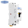 TOMZN TOCT1 2P 25A 220V/230V 50/60Hz Din Rail Household AC Modular Contactor With Manual Control Switch 2NO or 1NO 1NC or 2NC