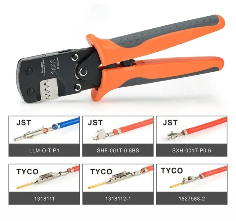 Crimper Plier 0.03-0.52mm² 32-20AWG Micro Connector Ratecheting Crimping Tool Set 1470pcs PH2.0mm Kit