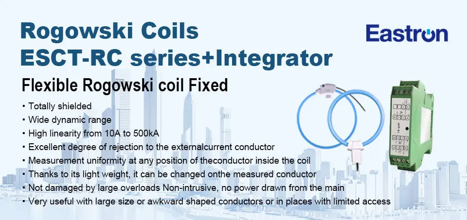 ESCT-RCI-01 + 3pcsESCT-RC60/100/150/200 Integrator+Rogowski Coil