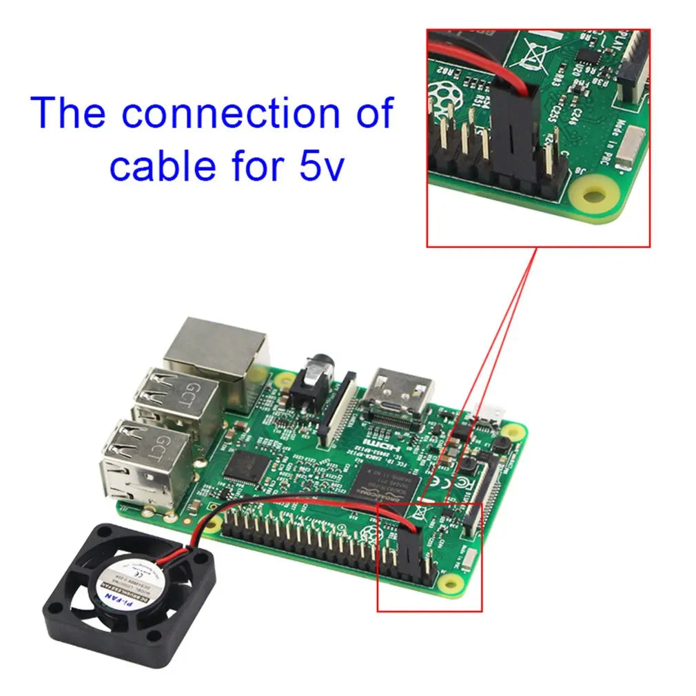 CPU Cooling Fan For Raspberry Pi 4B/3B+/3B/2B/B+DC 5V/3.3V Brushless CPU Fan Cooler with Screws Adjustable Dropshipping