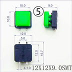 10 Sets Momentary Tactile Button 4PIN SMT/DIP 12X12mm H=9.8/9/16.8mm With Cap Tact Switch Push Button Switch Micro Key Button