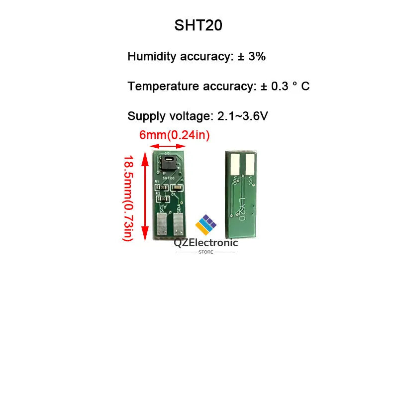 SHT20 SHT30 SHT31 SHT35 SHT40 SHT41 SHT45 SHT10 Temperature and Humidity Sensor Module Humidity Sensor IIC I2C Breakout Weather