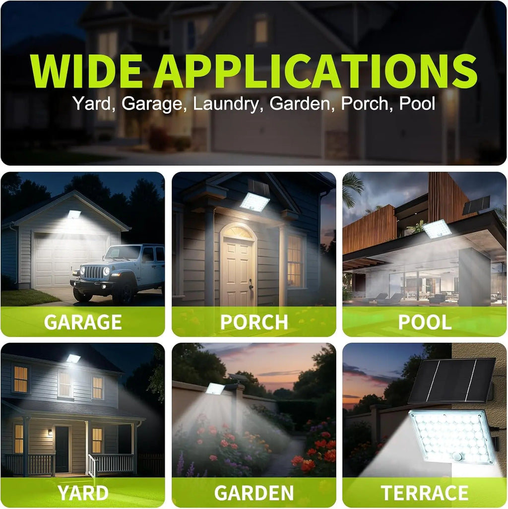 Super Bright 184 LED Solar Light Outdoor Motion Sensor Solar Wall Light IP65 Waterproof 3 Working Modes Solar Floodlight