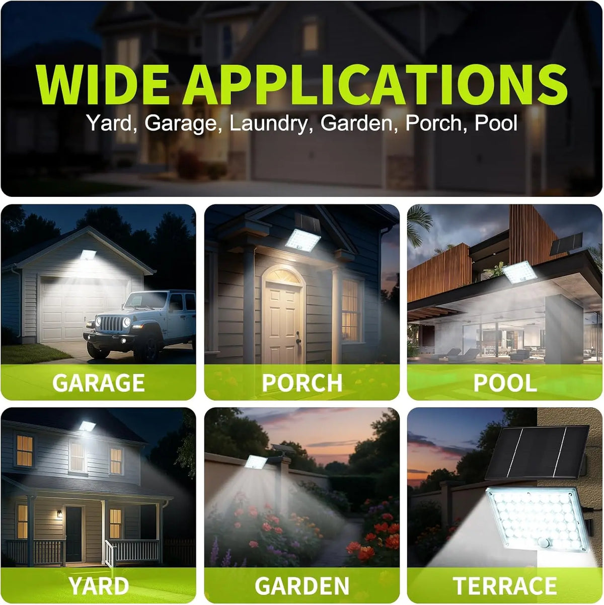 Super Bright 184 LED Solar Light Outdoor Motion Sensor Solar Wall Light IP65 Waterproof 3 Working Modes Solar Floodlight