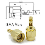 2/6pcs SMA Male Female RF Connector RP SMA  Nut Bulkhead Double Sash Casement Window Connector Straight Cable 50 Ohm