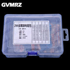 60Values 1/2W 1W 2W 3W 1% Metal film resistors kit dip 0.1R 100R 200R 300R 1K 2K 3K Resistor