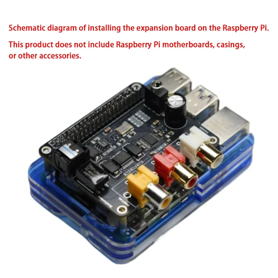 WM8804 Sound Card SPDIF Coaxial Optical Fiber Audio Output PCM5102 Decoding Board for Raspberry Pi Player