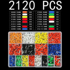 700-2120pcs European Style Tubular Terminals Ve Insulated Terminals Household Electrician Quick Wiring Cable Wire Connector Set