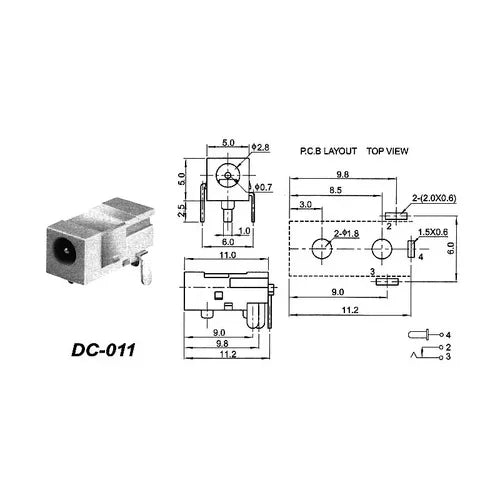 DC002/004/DC005/015 Power Socket 3.5x1.3mm 5.5x2.1mm 5.5x2.5mm DC Power Socket USB Three-Leg Direct Plug Socket Female Connector