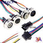 360º Magnetic Circular PogoPin Hassle Free Connector 2A Male Female Metal Spring Loaded 3 4 Pin DC Power Charger Wire JST SM