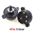 1 Piece High Temperature Resistant Rotary Gear Switch 2 3 4 5 6 7 8 10 Pin Band Knob Switch Of Juicer Mixer