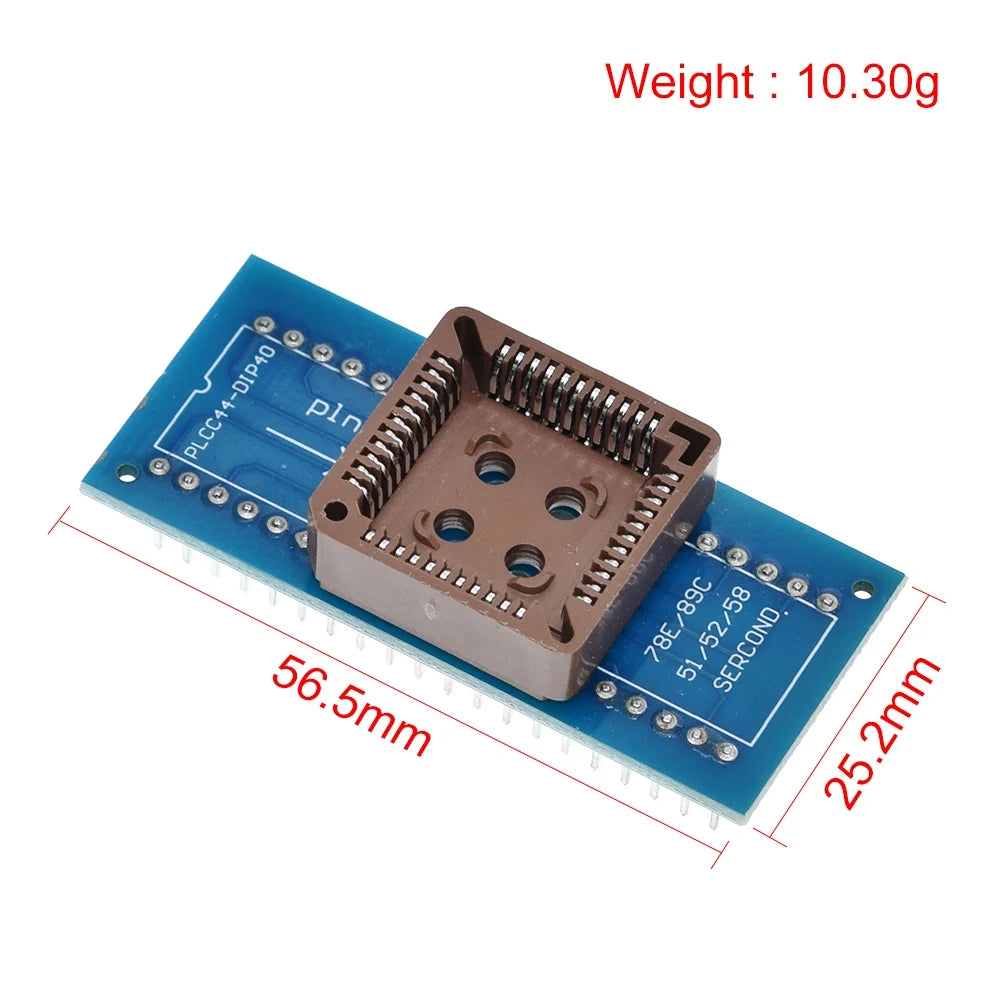 1/3PCS PLCC20 PLCC28 PLCC32 PLCC44 to DIP 20 28 32 44 USB Universal Programmer IC Adapter Tester Socket for TL866CS TL866A