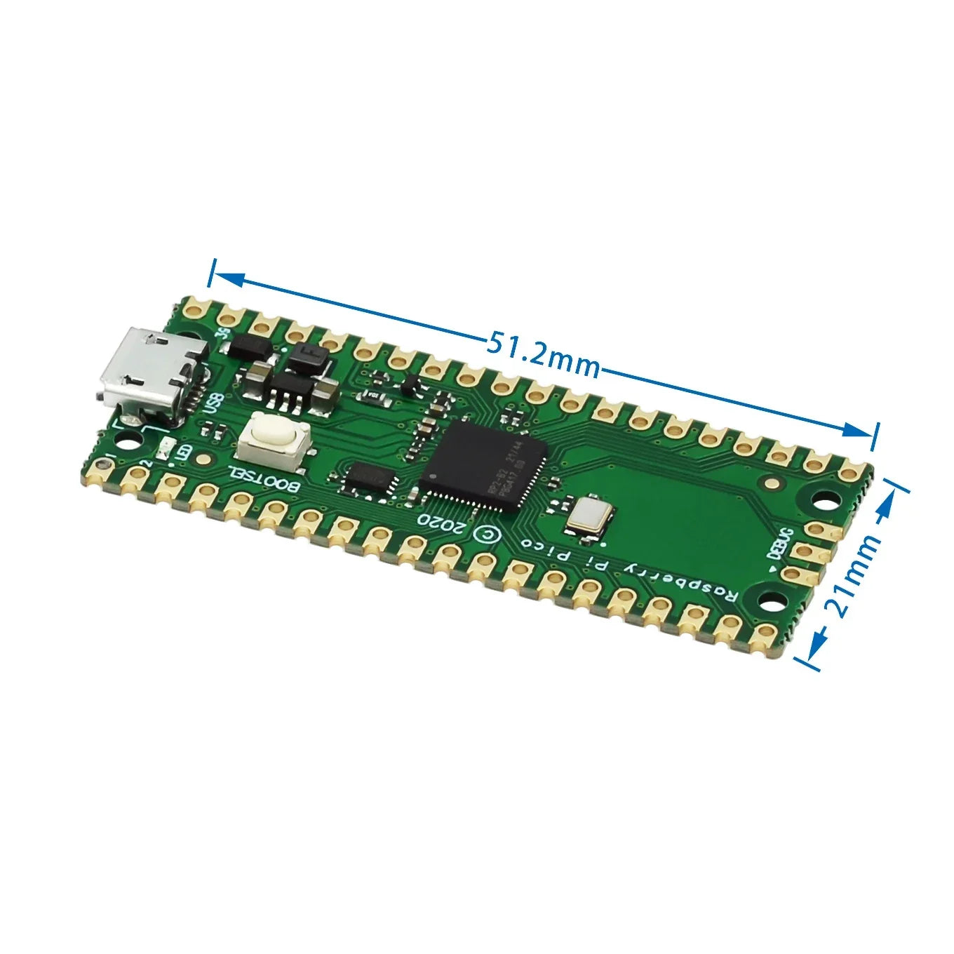 Official Raspberry Pi Pico Board RP2040 Dual-Core 264KB ARM Low-Power Microcomputers High-Performance Cortex-M0+ Processor