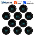 Tuya Wifi Leak With Temperature Function Combustible Gas Detectors Support Home Smart Life Natural Gas Alarm Sensor LCD Display