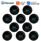 Tuya Wifi Leak With Temperature Function Combustible Gas Detectors Support Home Smart Life Natural Gas Alarm Sensor LCD Display