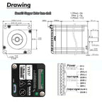 Nema23 57Closed Loop Stepper Motor Drive All-in-one Encoder Hybrid 8mm Shaft 57mm Easy Servo Motor 1000 Line Encoder DC24-48V