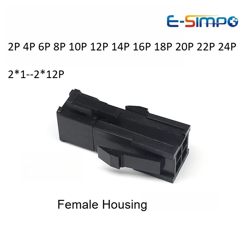 10Set 4.2mm Pitch 0.165" MOLEX Mini-Fit Dual Row 2*1-2*12 Pin Male Plug Female Receptacle Terminal Connector 5557/5559/5566/5569