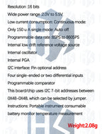 16-Bit ADC Module (ADS1115/ADS1015): I2C 4-Channel Programmable Gain Amplifier for Arduino & Raspberry Pi Compatible