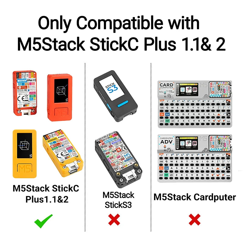 M5Stack StickC Plus2 RF 2-in-1 Module, Supports Both CC1101 and NRF24 Functionalities. Compatible with 2.4GHz and 433MHz Frequen