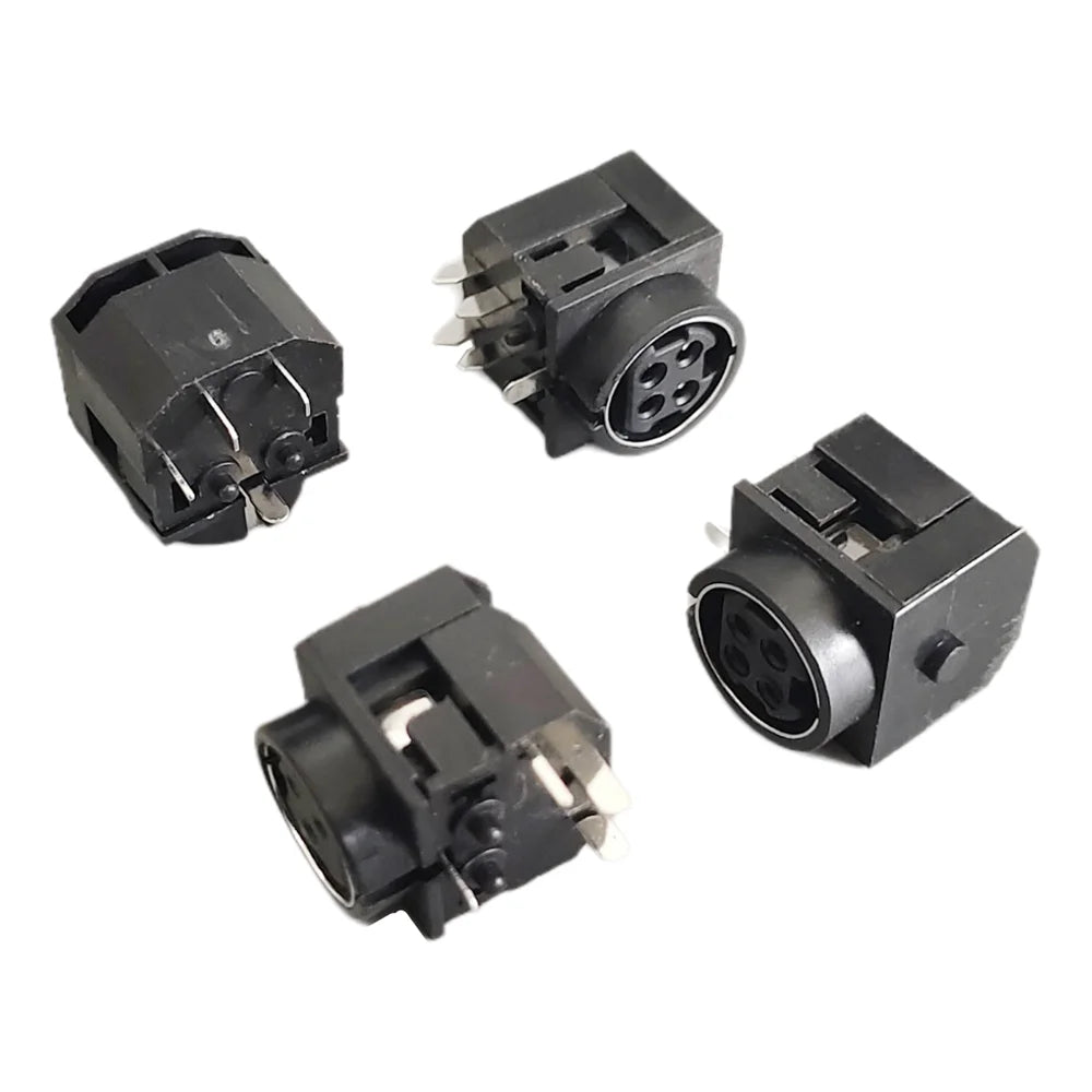 5/10Pcs DIN 3P/4P Horizontal Socket S Terminal MPC Power PS2 Full Plastic Connector 3/4 Core Adapter for Electronics