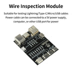 T5 USB Cable Tester Board Multi-Function Interface Cable Testing Module Rapid Detection For Lightning Type-C Micro USB