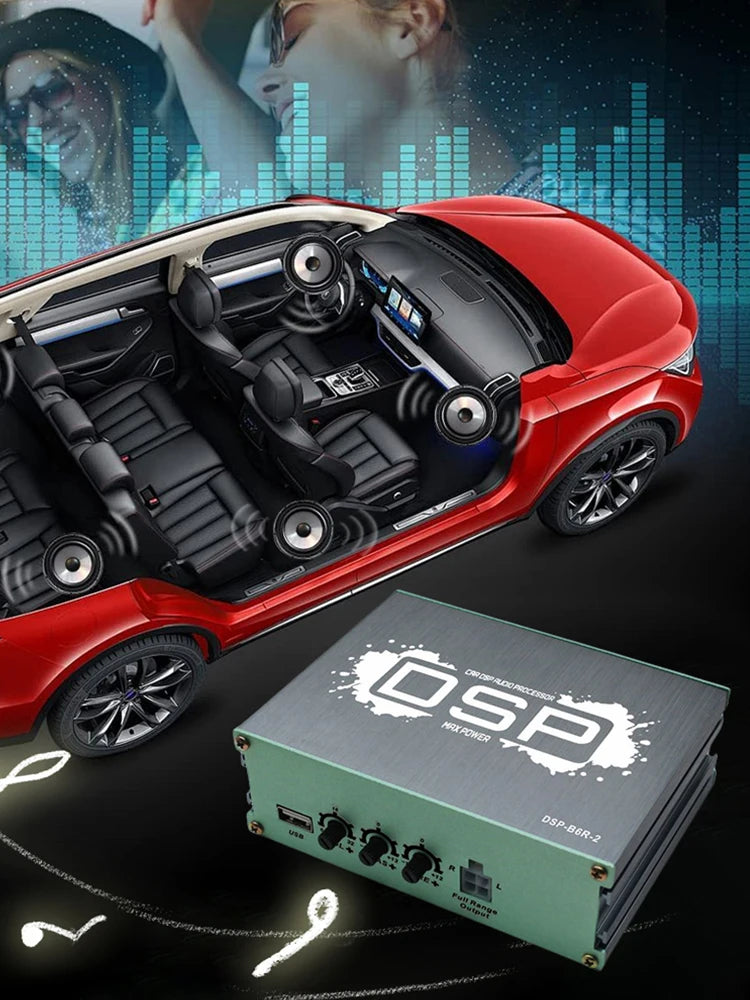 Car DSP Digital Audio Processor Support APP Control Navigation Sound Quality Enhancement Effect for Car Audio Enhancement