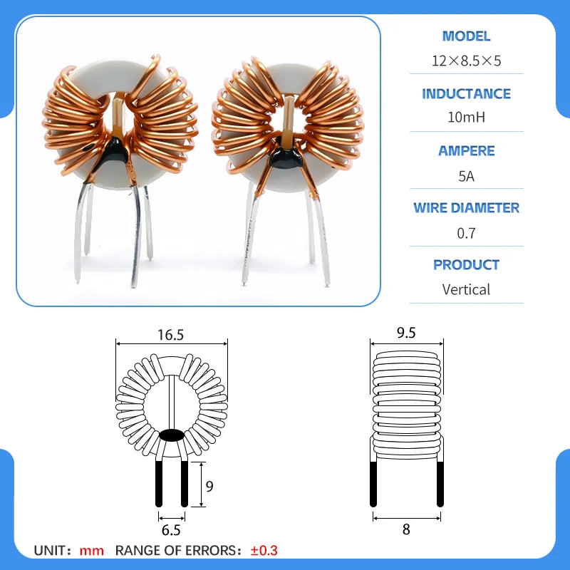 12x8.5x5 20x12x8 26x16x10 Amorphous Nanocrystalline Inductors Toroidal Choke Common Mode Filter Inductor