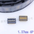 5Pcs 1.27mm Pitch Dip Switch SMD SMT Slide Type Switch 1P/2P/3P/4P/5P/6P/8P/10Pin Position