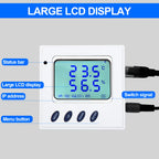 High Accuracy POE RJ45 Ethernet Temperature Humidity Sensor with Large LCD Display SNMP V1/TCP/UDP IP Network Monitoring Support