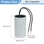 1/2/3Set CBB60 6-60uF Running Capacitors AC 450V 2 Wires 50/60Hz Cylinder for Water Pumps Washing Machines Motor Start
