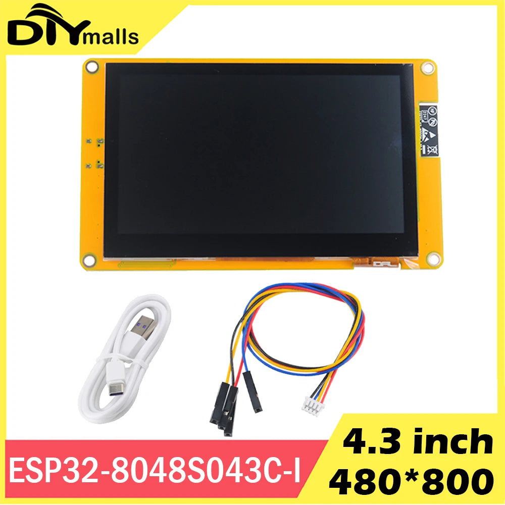 4.3" inch ESP32-S3 Display ILI9485 IPS TFT LCD Module ESP32-8048S043C-I Capacitive Touch Screen Development Board for Arduino