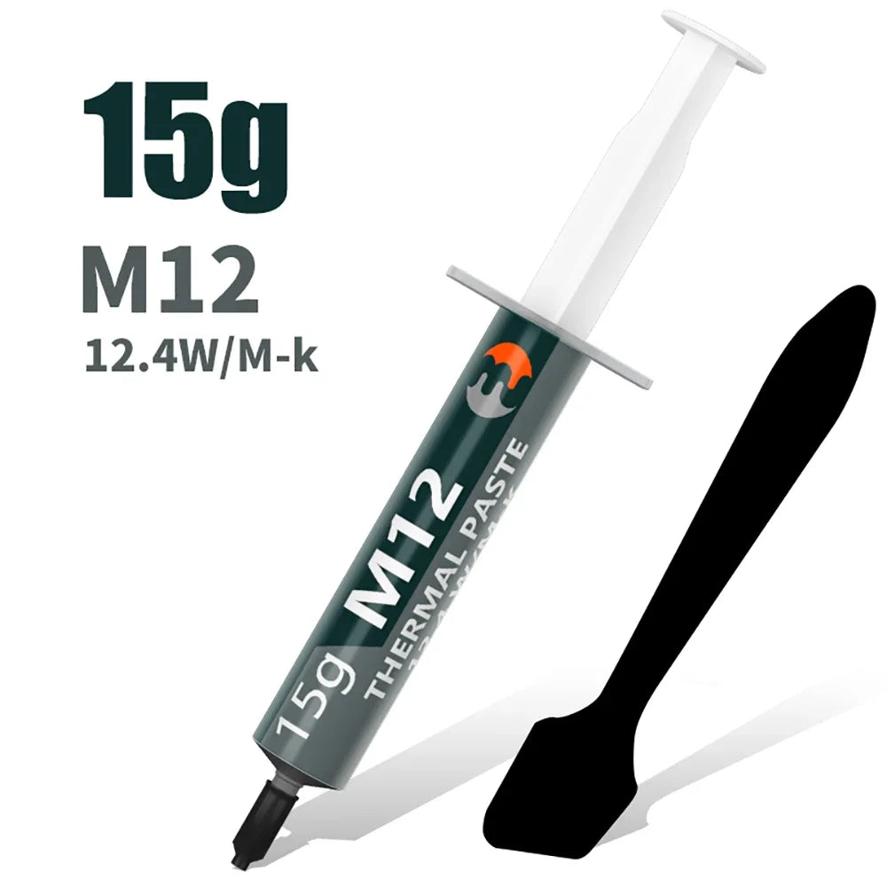 New High Performance Thermal Grease M12 Thermal Paste Plaster Pasta Termica 12.4W/mK 1/4/8/15/30g For CPU/PS5/LED/Desktop PC