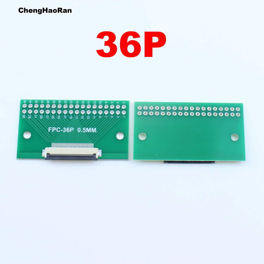 1pcs 4P 6P 8P 10P 12P 14P 15P 16P 18P 20P Test Board Adapter Double Rows Plate Connector 2.54mm 0.5mm Flip FPC Soft Flex Cable