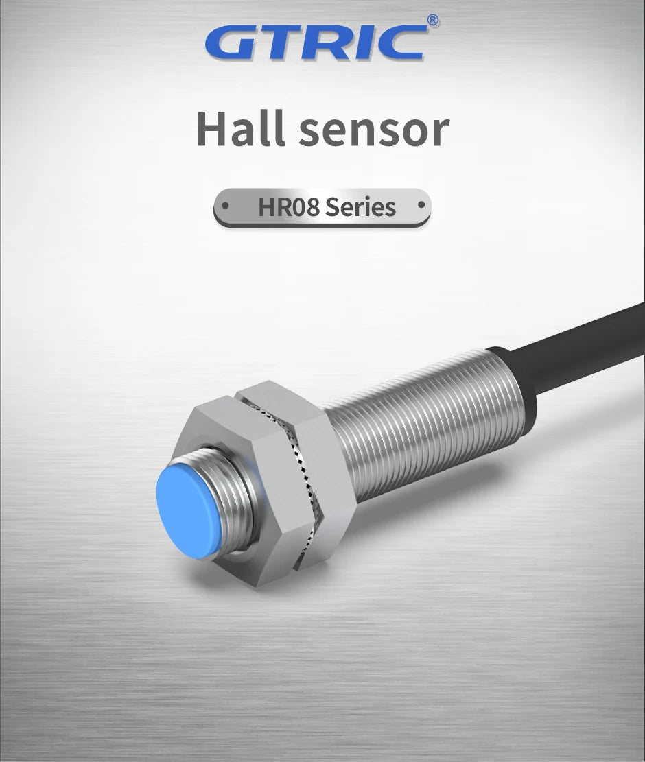 GTRIC Hall Effect Magnetic Proximity Sensor Switch NJK5001 Series M8 Sensing Distance 10mm DC10-30V NPN PNP N or S Pole