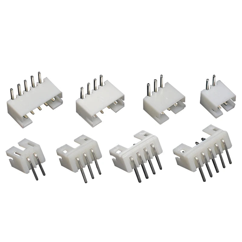100pcs /LOT JST PH2.0 Straight/Curved Needle Connector 2Pin~16Pin Male Pin Header Right Angle 90°/180° 2.0mm Pitch
