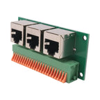 AT21-RJ45 Female Breakout Board,Solderless RJ45 To 8Pin Quick Spring Terminal,Three Ways RJ45 Female Connector With PCB Board