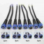 M15 Industrial Aviation LED Power Cord 2Pin 3Pin 4pin 5pin Waterproof Male Female Plug Connector AC/DC Automobile Plug-in IP67
