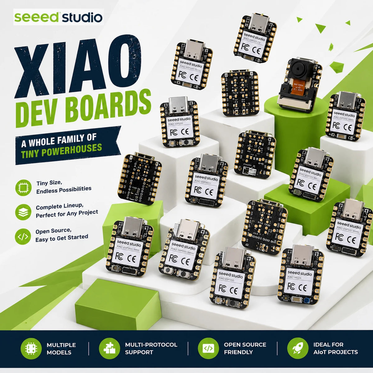 Seeed Studio XIAO ESP32 C6 C3 S3 C5 Development Board Arduino NRF52840 Sense Plus RP2350 SAMD21 MG24 XIAO RP2040 Dev Board MCU