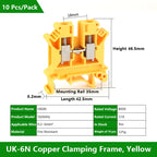 UK 2.5 Terminal Block UK2.5B Screw Connection Connect Strip 2.5B/3N/5N/6N/10N  2.5mm² Cable Electrical Din Rail Wire Connector