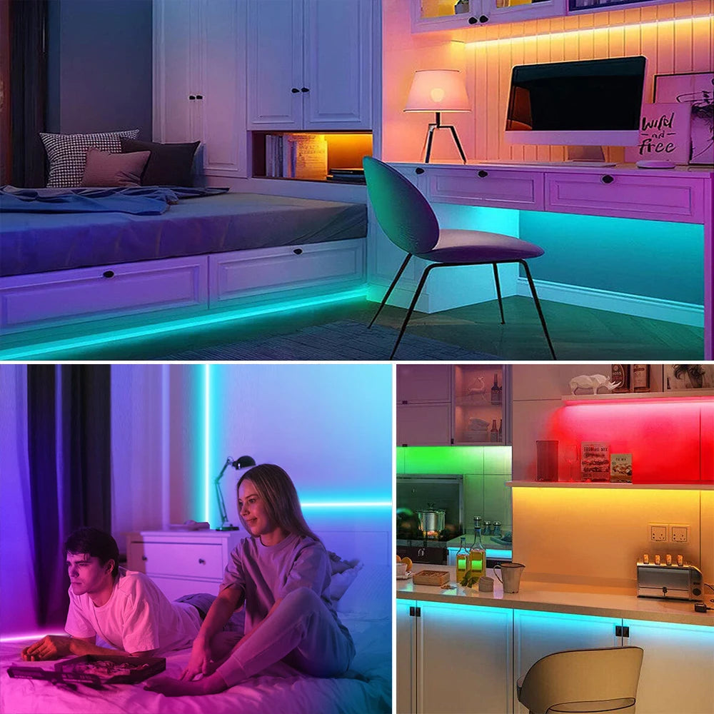 5V RGB COB LED Strip 576LEDs/m Bluetooh App IR Remote Control USB RGB LED Strip Flexible Tape for TV Backlight Room Decoration