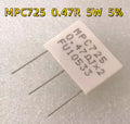 5pcs~10pcs/LOT 100% New Original MPC725 0.47R 0.1R 0.47ΩJ 0.1ΩJ 5W 5% Non-inductive cement resistor