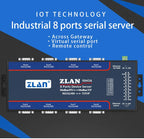 ZLAN5843A 8 port RS232 RS485 to Ethernet TCP/IP Modbus industrial multiple Ethernet serial server