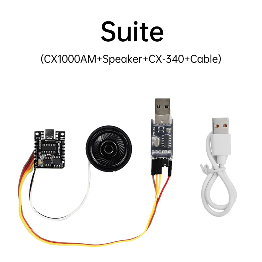 CX1000AM Serial Port Control MP3 Voice Playback Module 32Mbits Microcontroller WAV Voice Broadcast Custom Audio Module