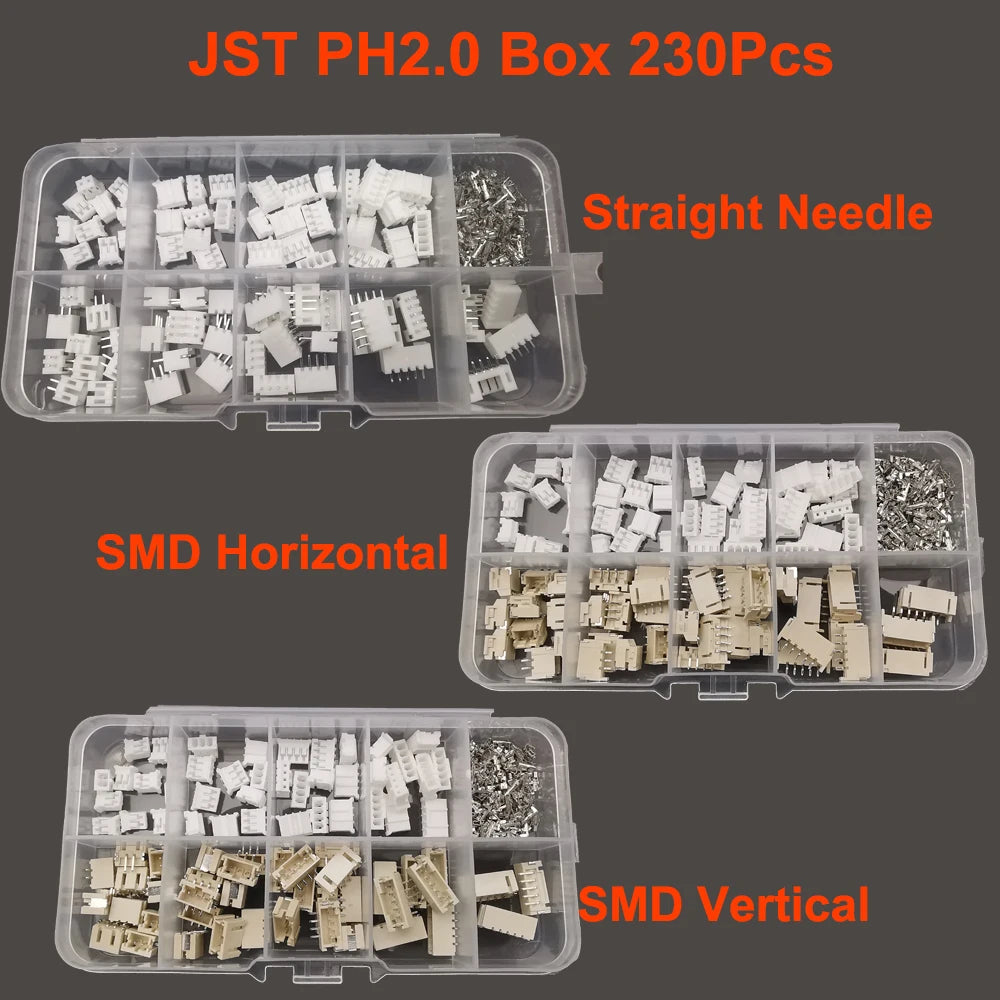 19 Type JST Box SH1.0/MX1.25/PH2.0/XH2.54/VH3.96/SM2.54/SYP Pitch Connector Terminal Kit  SMD/Straight/Right Angle Type DIY