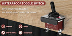 DaierTek 30A Waterproof Toggle Switch 12V with Mounting Bracket SPST ON/Off Covered Toggle Switch Panel Mount for Marine Boat
