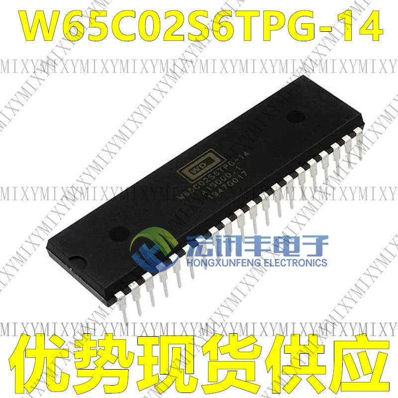 W65C02S6TPG-14 W65C02 6502 microprocessor chip plug-in DIP-40 # 96-9