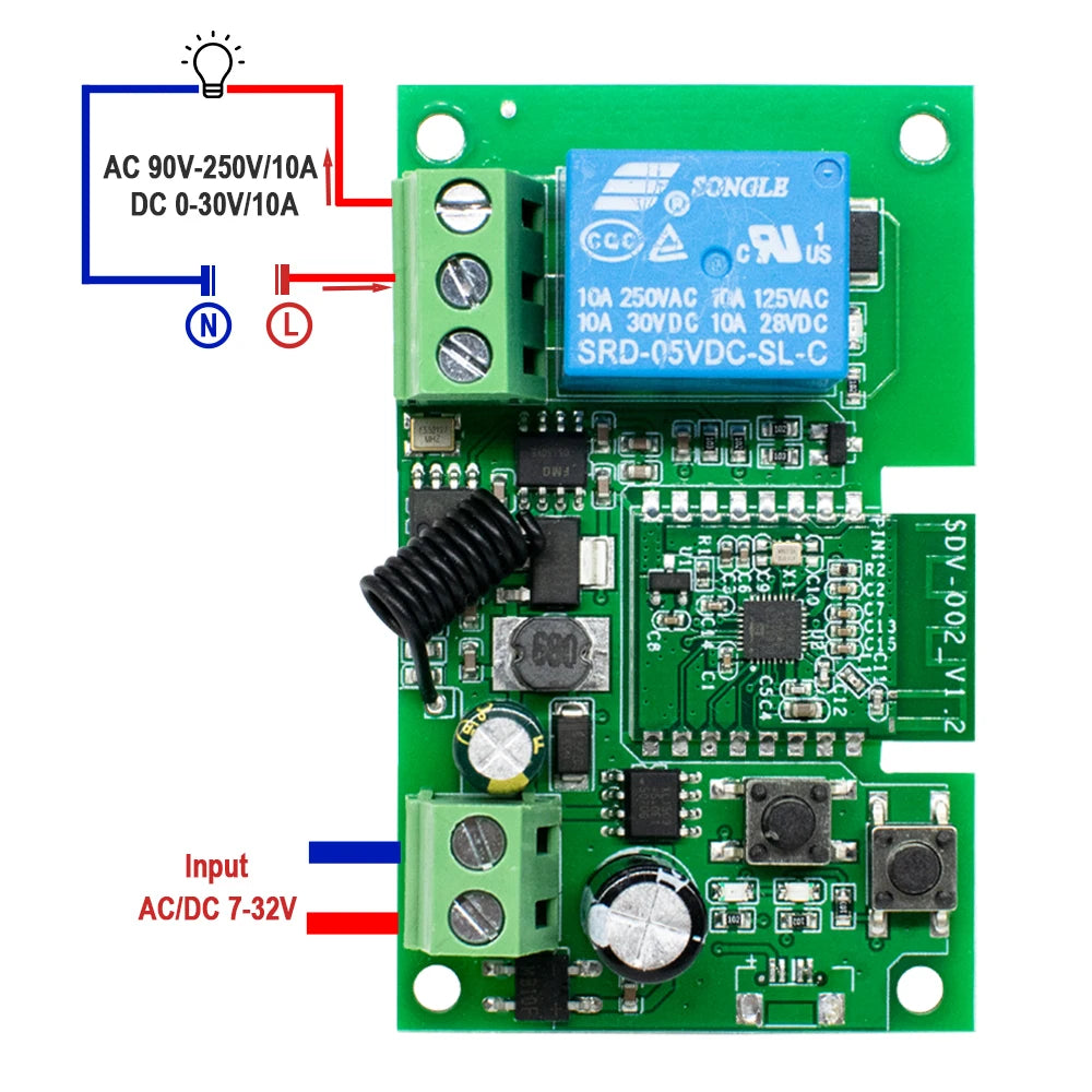 1/2/4CH EWeLink WIFI Smart Switch 7-32V 85-250V 220V Wireless Remote Control Relay Module For Garage Door Access Alexa Google